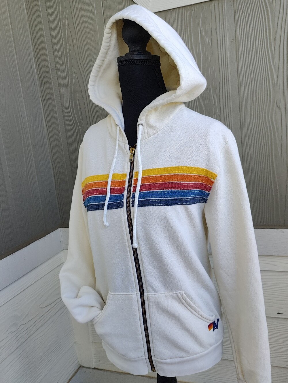 Aviator Nation Small five striped hoodie